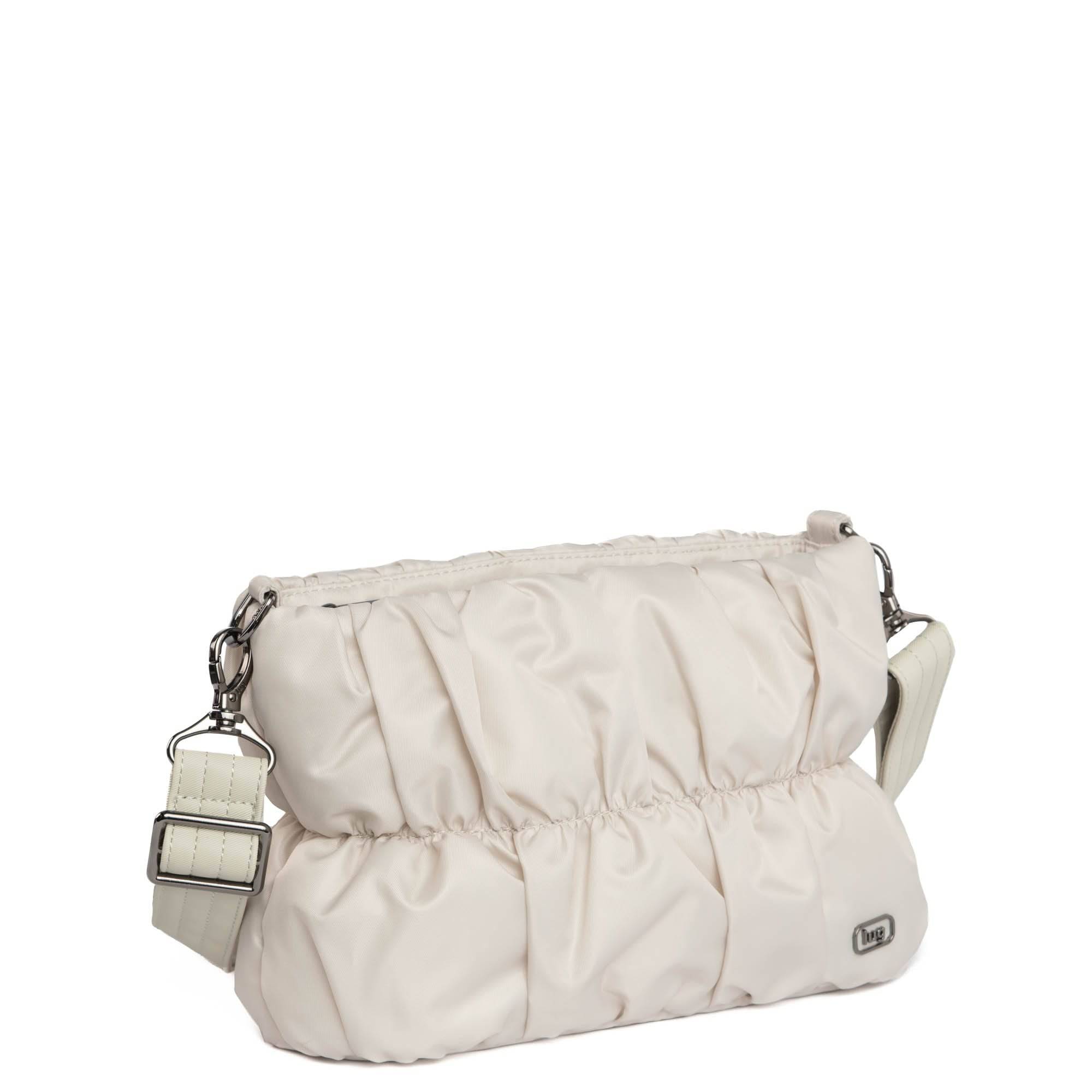 Flounce Ruched Crossbody Bag - PEBBLE - Flounce_Pebble_02